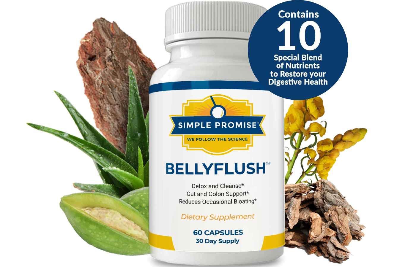 BellyFlush™ bottle — natural gut detox supplement